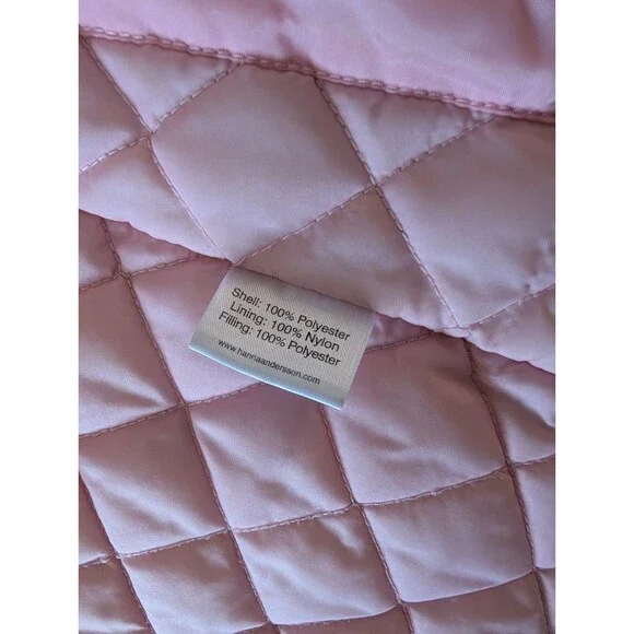 Hanna Andersson Insulated Ski Winter Jacket Coat Flower Print Pink EU 120/US 6-7 - Picture 7 of 13